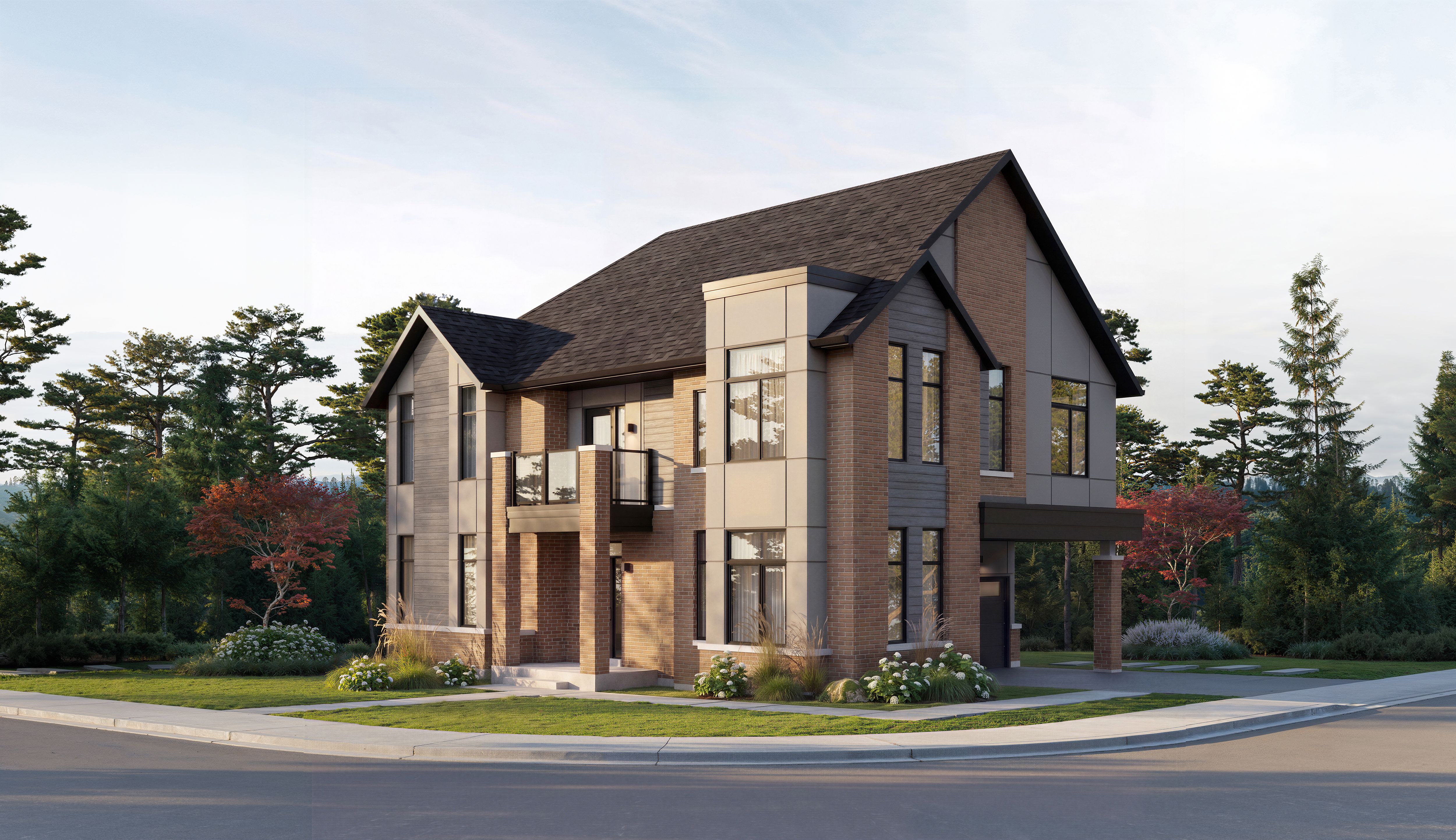 The Starling 40' Collection corner elevation