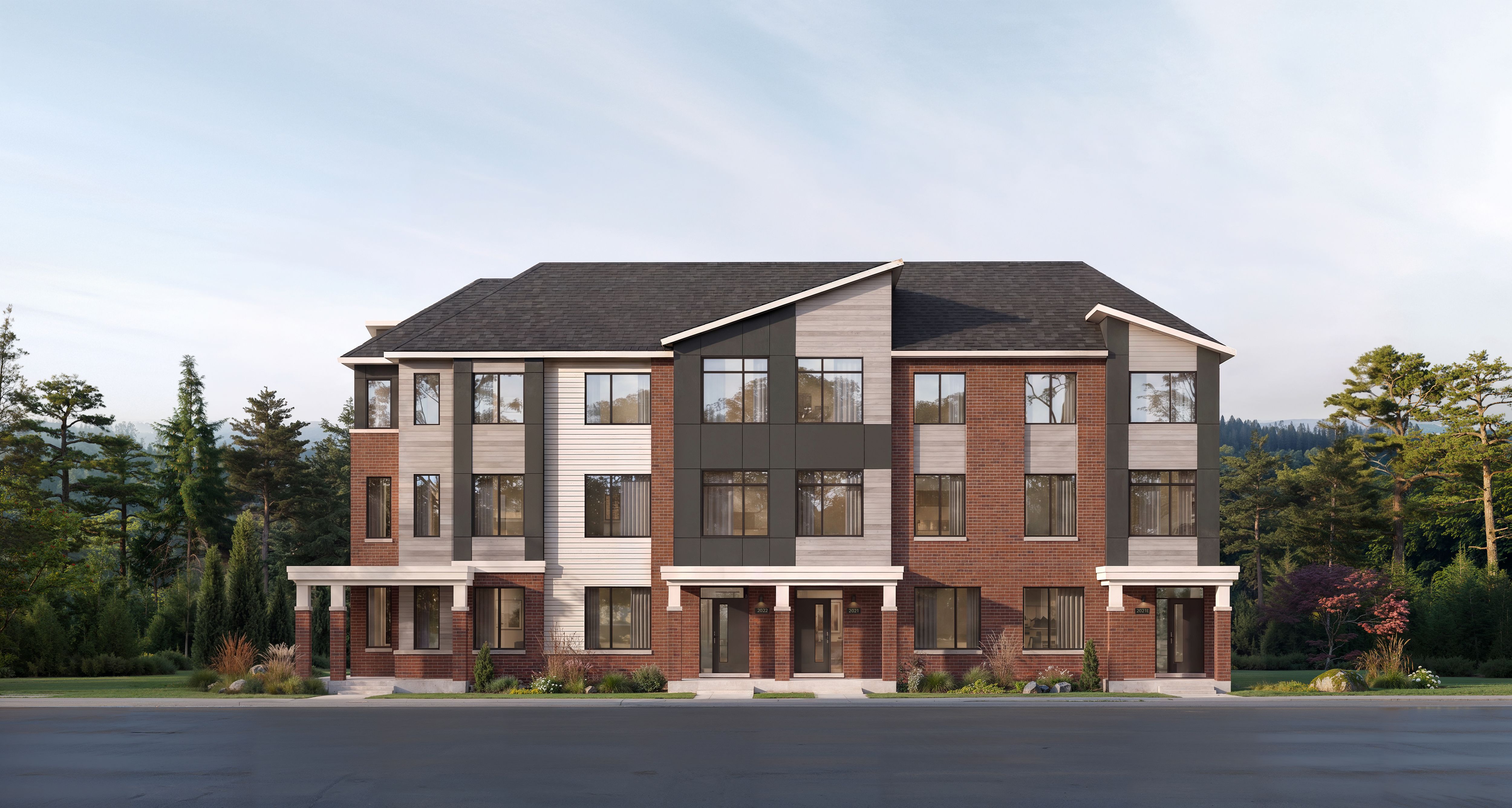 Five Oaks Advantage Townhomes elevation rendering